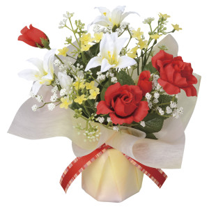 光触媒 人工観葉植物 造花 アミリー (高さ25cm) (79K25)