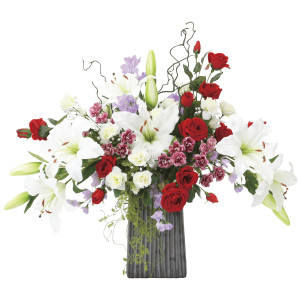 光触媒 人工観葉植物 造花 レッドエレガンス (高さ60cm) (839R240)