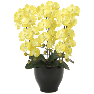 光触媒 人工観葉植物 造花 胡蝶蘭セリースY (高さ66cm) (917K120)