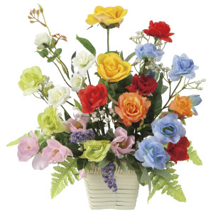 光触媒 人工観葉植物 造花 開運8色フラワーS (高さ32cm) (920R60)