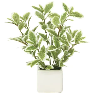 光触媒 人工観葉植物 造花 ミニリーフG/W (高さ21cm) (935K28)