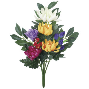 造花 エコ仏花菊2本セット (高さ40cm) (FP-1038N36) ※光触媒無し