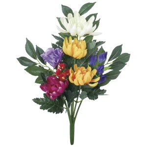 造花 エコ仏花菊2本セット (高さ40cm) (FP-1038N36) ※光触媒無し