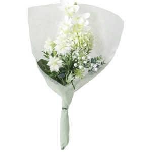 造花 ブーケ仏花シンビジューム1本 (高さ50cm) (FPY-101N27) ※光触媒無し