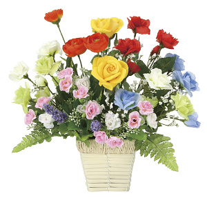 光触媒 人工観葉植物 造花 開運8色フラワーS (高さ32cm)