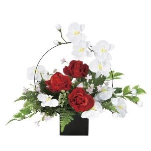 光触媒 人工観葉植物 造花 ホワイトモダン (高さ45cm) (921K90)