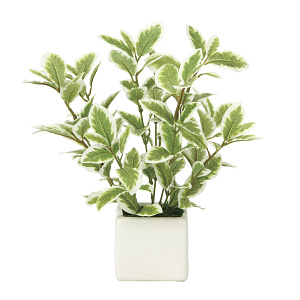 光触媒 人工観葉植物 造花 ミニリーフG/W (高さ21cm)
