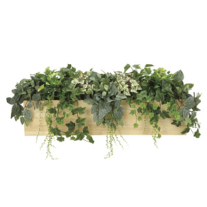 光触媒 人工観葉植物 造花 ウッドボックスL (高さ40cm)