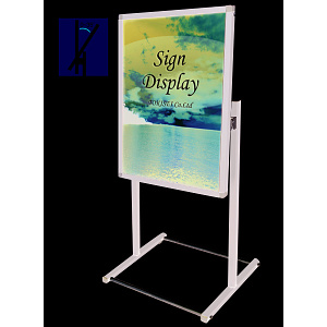 フロアバリウススタンドI型 アクリルタイプ FVAI-ACシリーズ　規格： B2縦 ブラック (BFVAIAC-B2T)