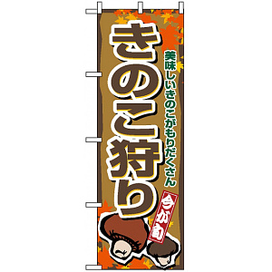 のぼり旗 (1393) きのこ狩り
