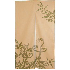 エステル麻のれん (3552) わらび・笹