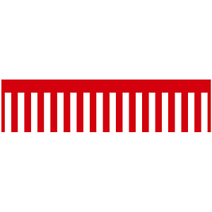 ロール幕 (3820) 紅白幕 H600×W10200mm