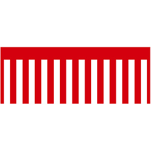 ロール幕 (3866) 紅白幕 H900×W10200mm