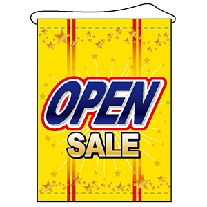 店内タペストリー タテ長 W600×H820 (4331) OPEN SALE