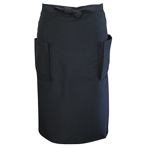 サロンエプロン (ミドル) (4512) ブラック