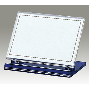 U型カード立 UC-3 青　中紙無地