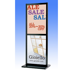 スライドポスタースタンドSPX-812B A1 2段 ブラック