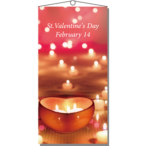【2025年春商品】タペストリー(防炎)バレンタインキャンドル (No177-05_03)