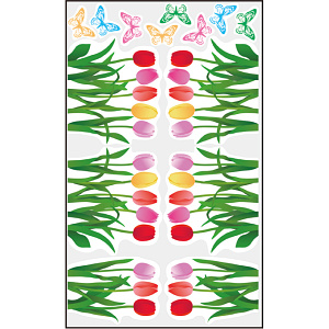 【2025年春商品】ウィンドウステッカー チューリップ 100×60cm (No177-07_02)