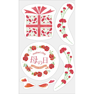 【2025年春商品】ウィンドウステッカー カーネーションリング (No177-23_03)