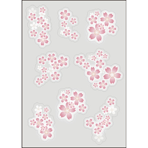 【2025年春商品】ウィンドウステッカー(小)さくら花びら (No177-07_06)