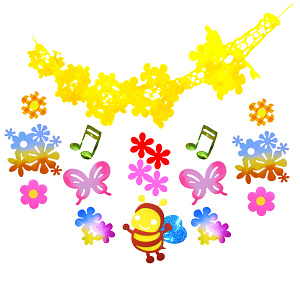 【2025年春商品】花畑ハッチくんネットガーランド (No177-17_03)