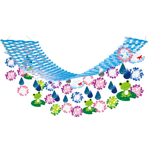 【2025年夏】かえるとあじさいプリーツハンガー (No178-24_02)