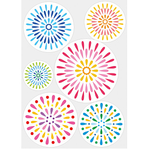 【2025年夏】ウィンドウステッカー(小) 花火 (No178-07_07)