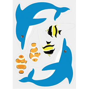 【2025年夏】ウィンドウステッカー(小) マリン (No178-07_06)