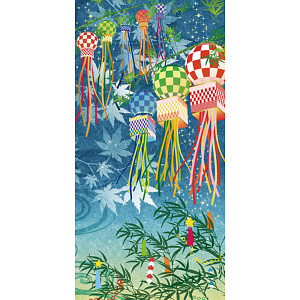 【2025年夏】タペストリー(防炎) 七夕祭夜 (No178-03_08)