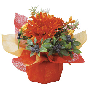 【2025年秋商品】ラッピングポット オータムガーベラ(No179-1803)