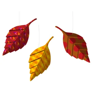 【2025年秋商品】クラフトモダンリーフ飾リ3種セット(No179-2010)