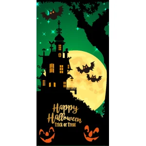 【2025年秋商品】タペストリー(防炎)グリーンハロウィン(No179-0503)