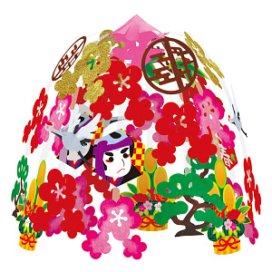 【2024年商品】六角凧松竹梅2段センター (No.040549)