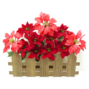 【2024年商品】ポインセチア垣根アレンジレッド (No.042060)