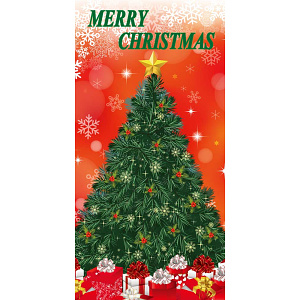 【2024年商品】ボタン付きタペストリーレッドクリスマス (No.043700)