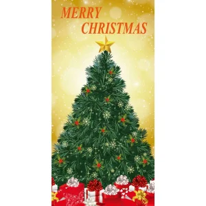 【2024年商品】ボタン付きタペストリーゴールドクリスマス (No.043701)