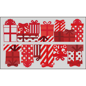 【2025年春商品】ウィンドウステッカー レッドボックス (クリア) (No177-06_05)