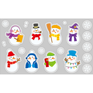 【2024年商品】ウィンドウステッカースノーマン (No.043755)