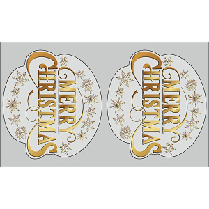 【2024年商品】ウィンドウステッカーメリークリスマス (No.043758)