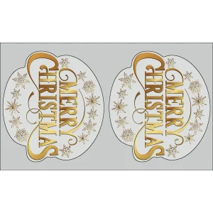 【2024年商品】ウィンドウステッカーメリークリスマス (No.043758)