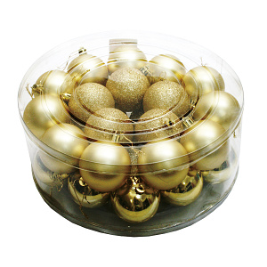 【2024年商品】オーナメントメタリックボール60mm32個入GO (No.043906)