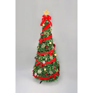 【2024年商品】LEDフォールディングリボンツリー180cm (No.044694)