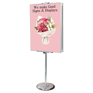 PAパネルスタンド 丸脚タイプ 規格:両面 (PA14M-R)