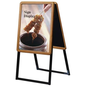 ポスターグリップスタンド看板 屋内用 A2 両面 木目 (PGSK-A2RM)
