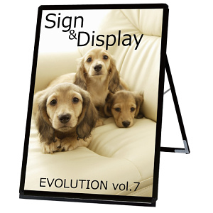 ポスターグリップスタンド看板 屋内用 B1 ロータイプ 片面 ブラック (PGSK-B1LKB)