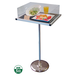 アクリルカバー付テーブルスタンド テーブル寸法(外寸):W490×D385 ブラック (TSA-9MB)