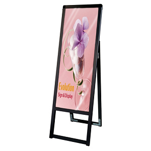 バリウススタンド看板 ACタイプ A1半分サイズ ブラック 片面 (BVASKAC-A3TTK)