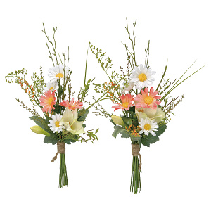 光触媒 人工観葉植物 造花 仏花リリー2個セット (高さ45cm)