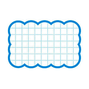 カード 16-4154 抜型カード四角 中 ブルー